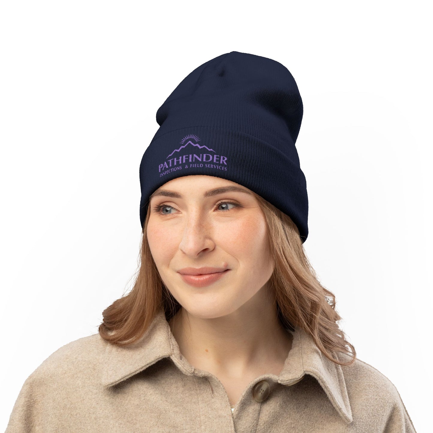 Pathfinder Embroidered Knit Beanie — Outdoor Workwear Cold-Weather Hat