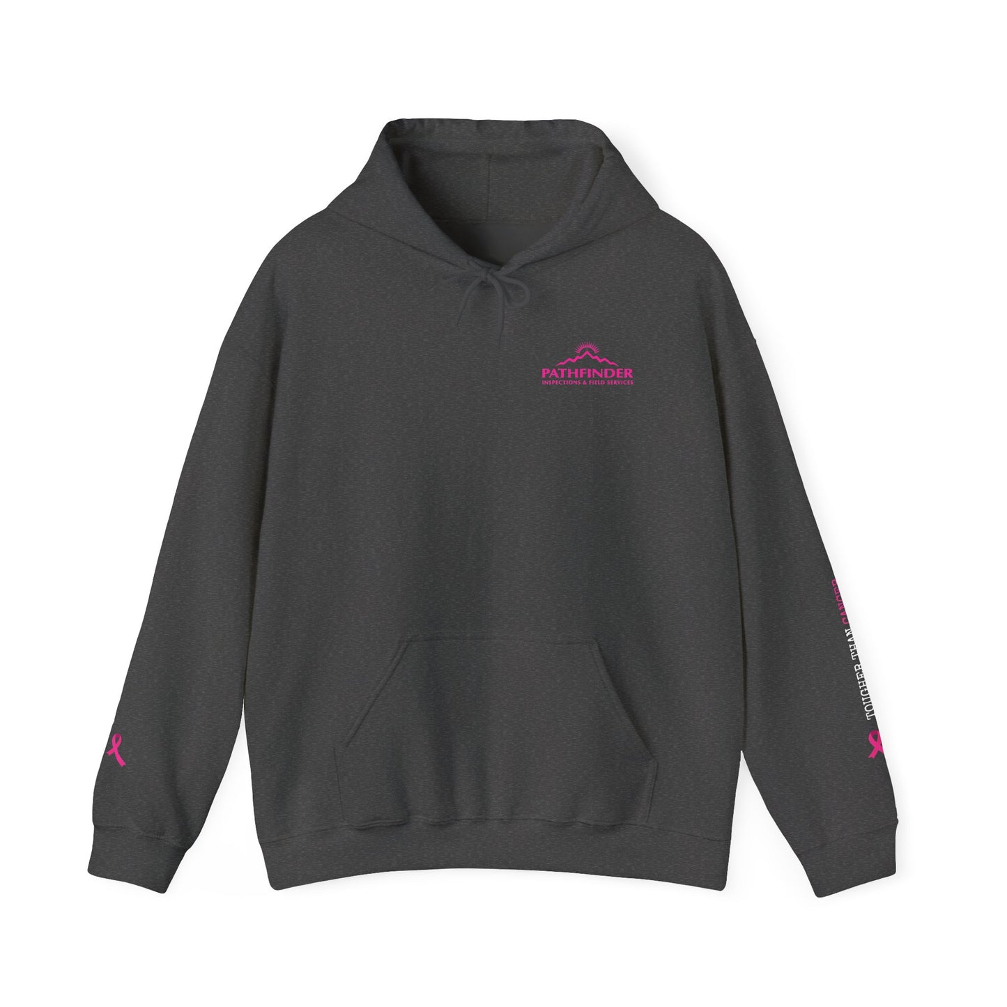 Breast Cancer Awareness Punisher Hoodie — American Flag Ribbon Support Sweatshirt