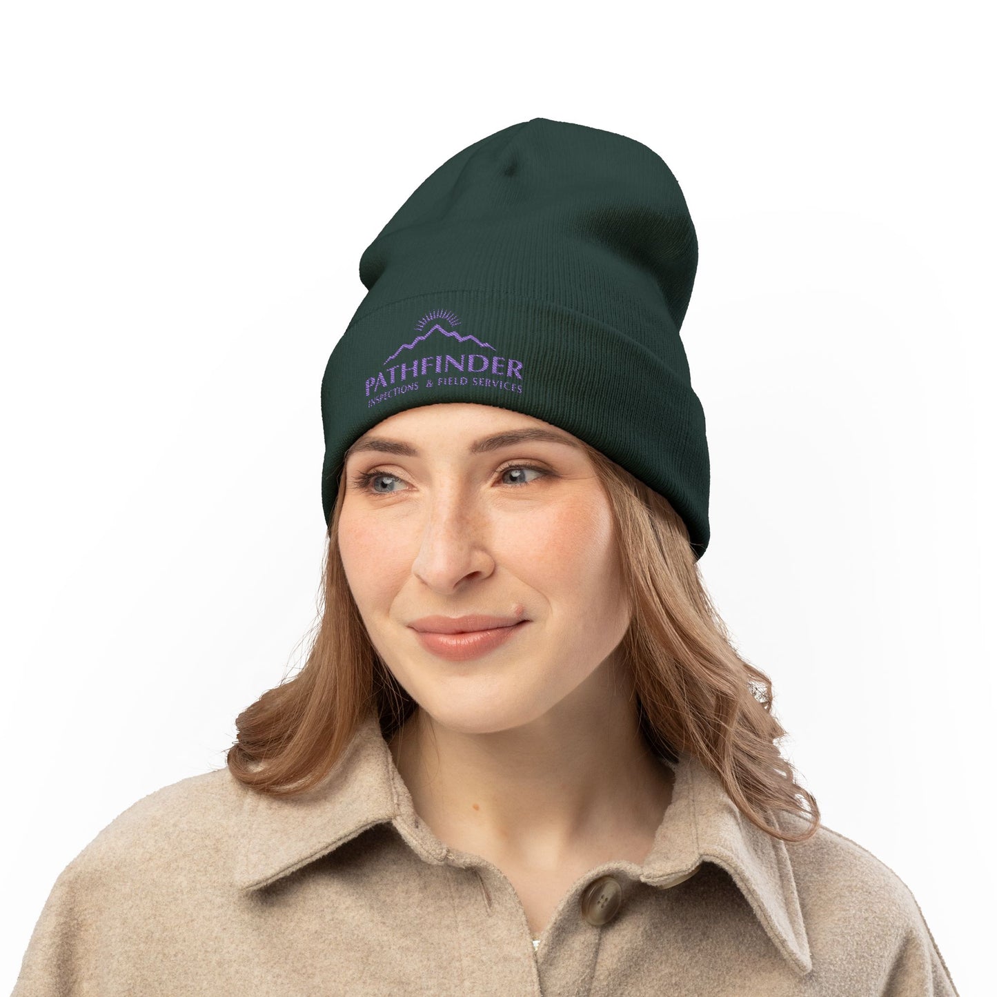 Pathfinder Embroidered Knit Beanie — Outdoor Workwear Cold-Weather Hat