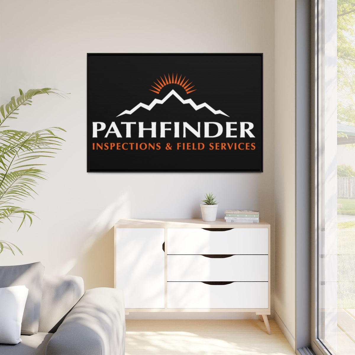 Pathfinder Inspections & Field Services Framed Canvas Wall Art
