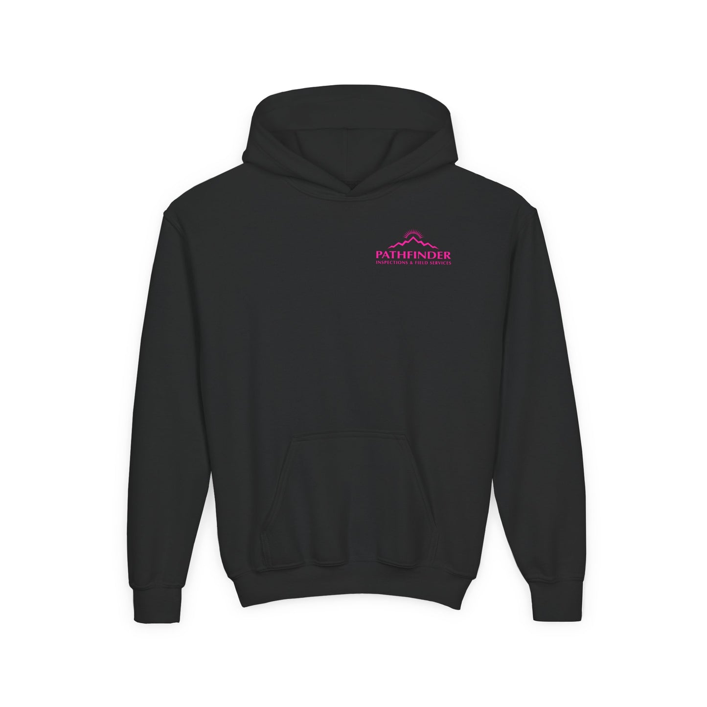 Youth Hoodie - 'American Girl, American Soil' Pink Ribbon Patriotic Skull Breast Cancer Awareness