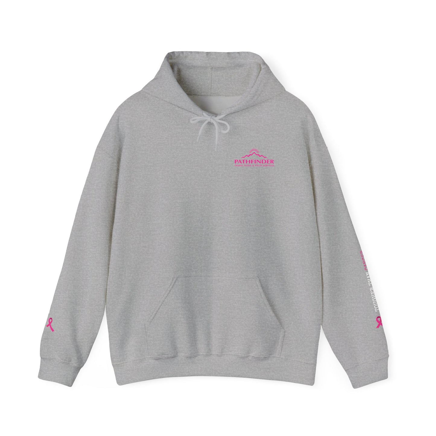 Breast Cancer Awareness Punisher Hoodie — American Flag Ribbon Support Sweatshirt