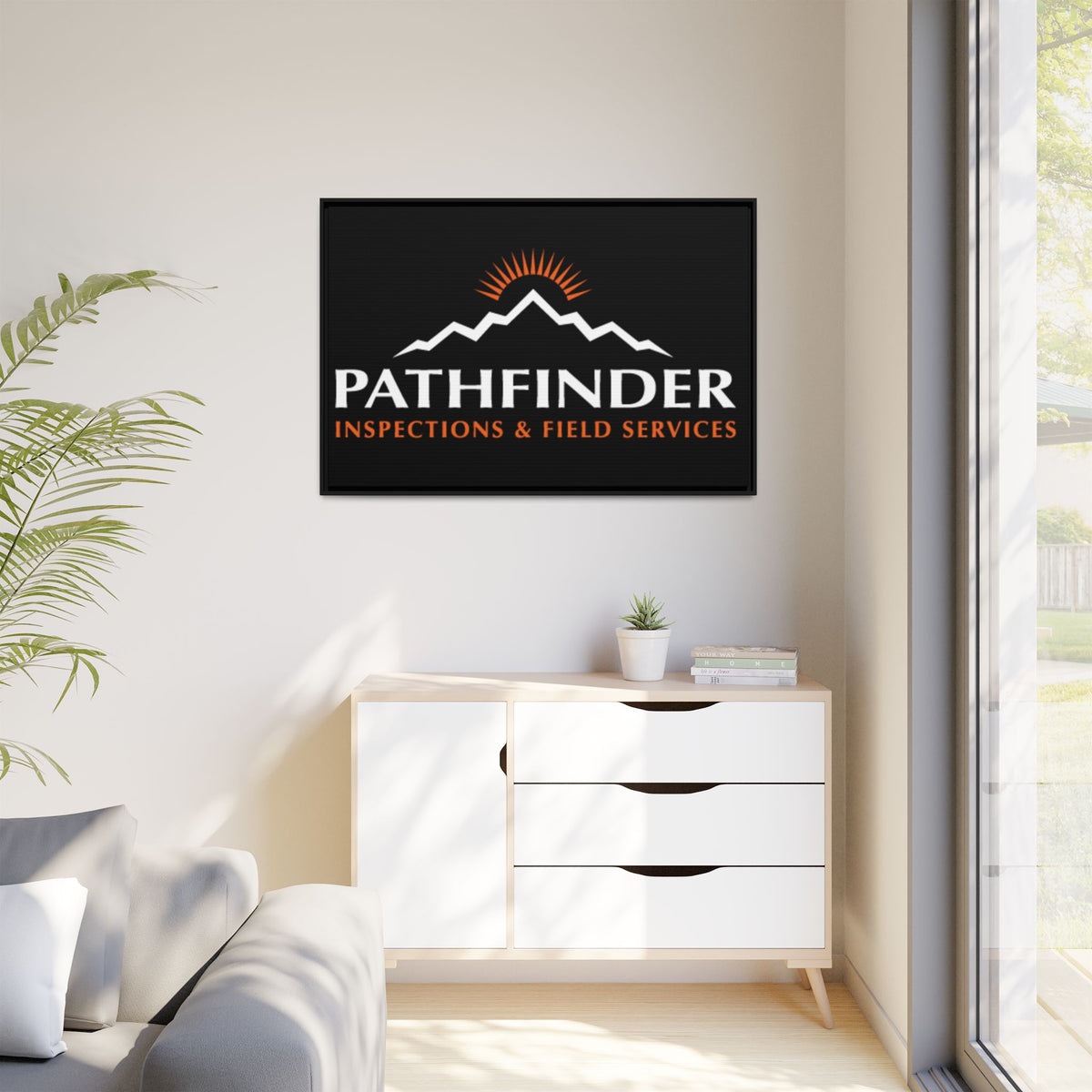 Pathfinder Inspections & Field Services Framed Canvas Wall Art