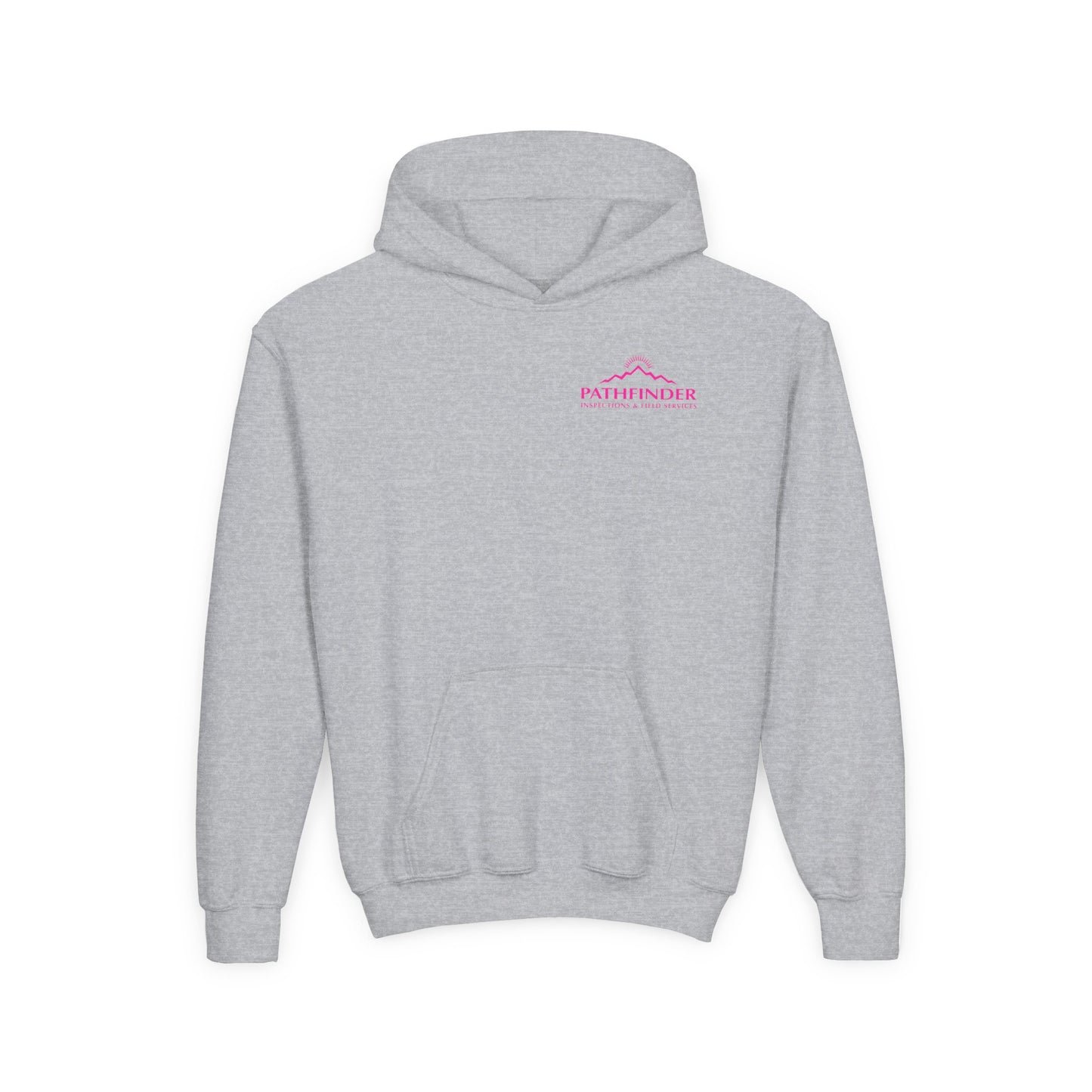 Youth Hoodie - 'American Girl, American Soil' Pink Ribbon Patriotic Skull Breast Cancer Awareness