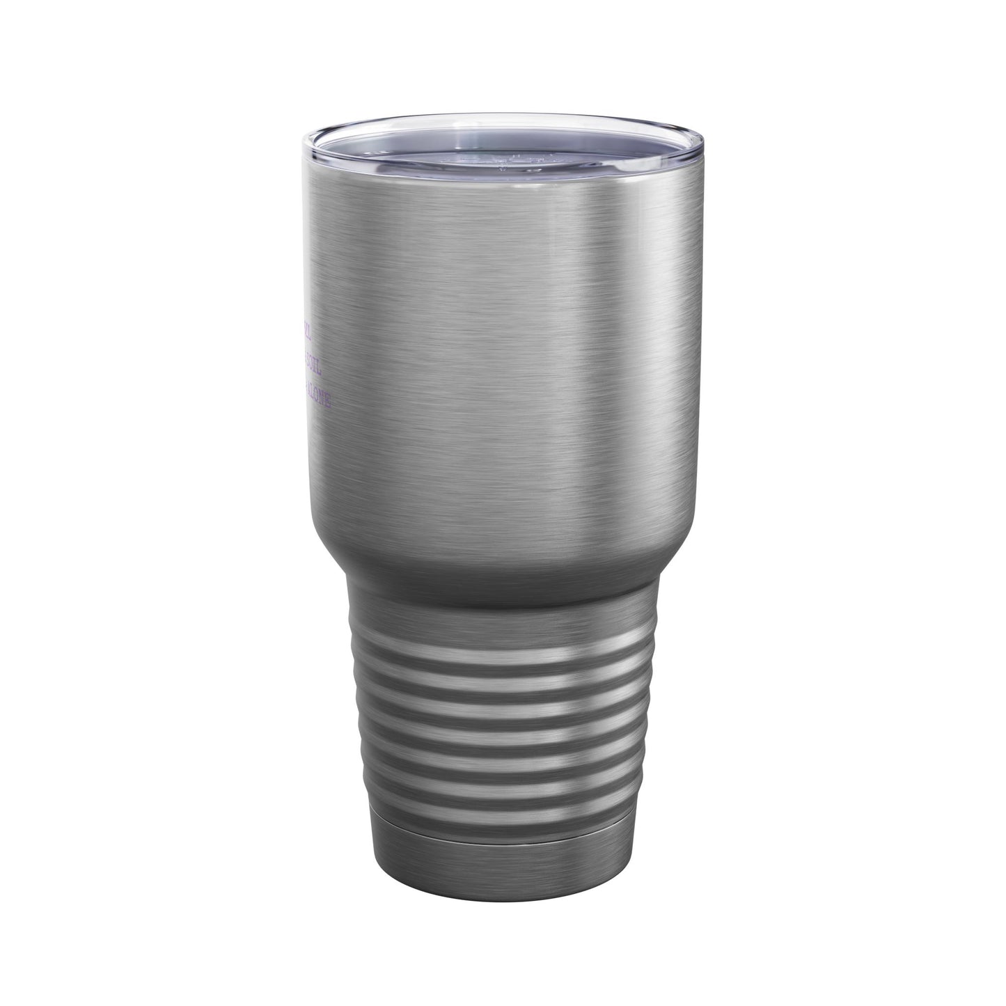 30oz Tumbler — Punisher Skull with Thin Purple Line American Flag
