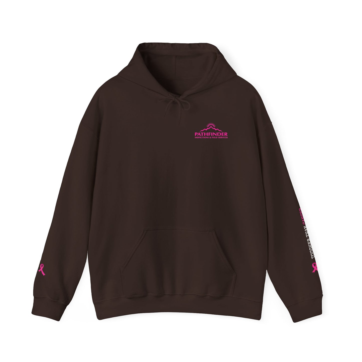 Breast Cancer Awareness Punisher Hoodie — American Flag Ribbon Support Sweatshirt