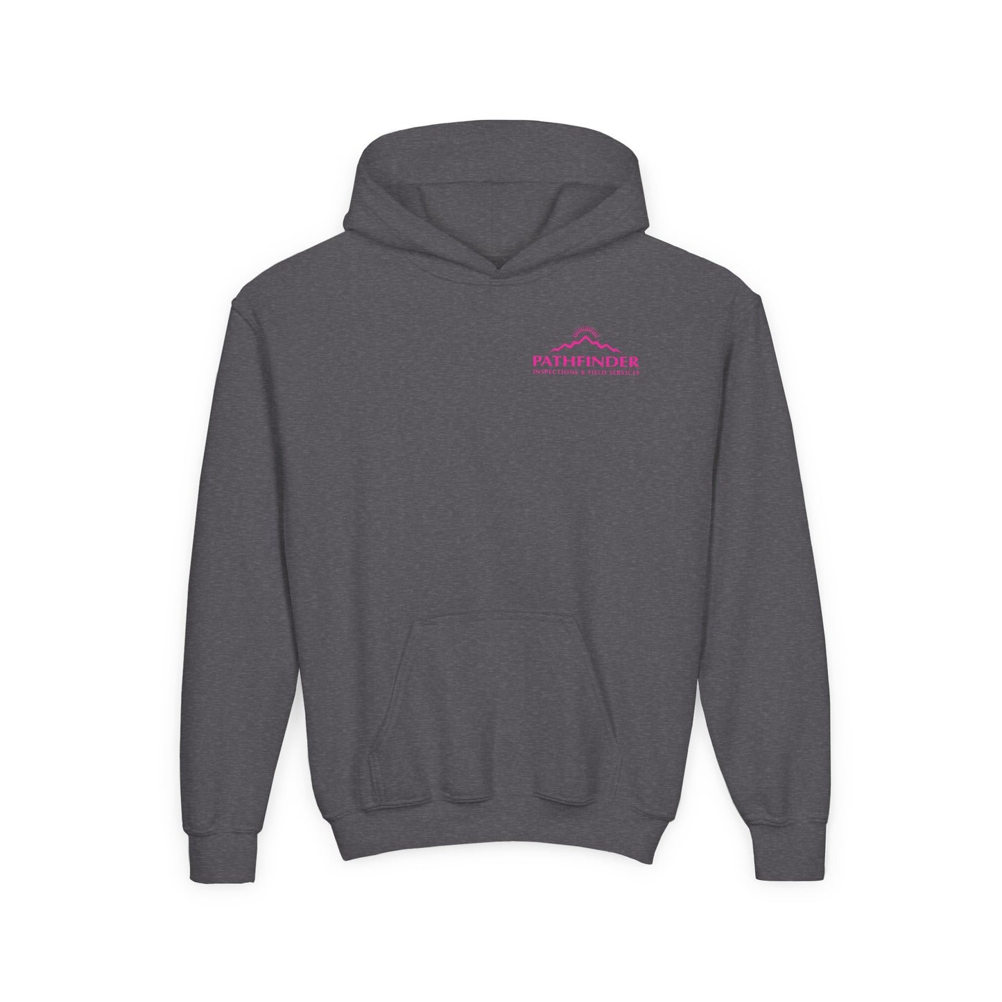Youth Hoodie - 'American Girl, American Soil' Pink Ribbon Patriotic Skull Breast Cancer Awareness