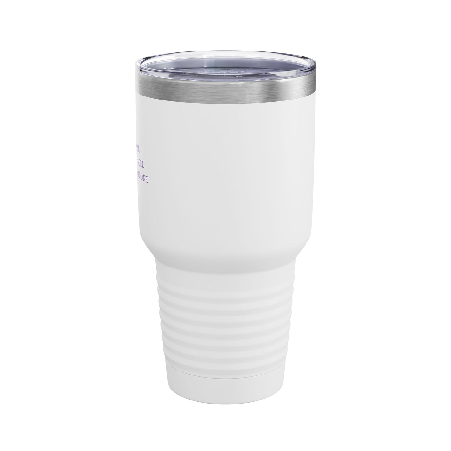30oz Tumbler — Punisher Skull with Thin Purple Line American Flag