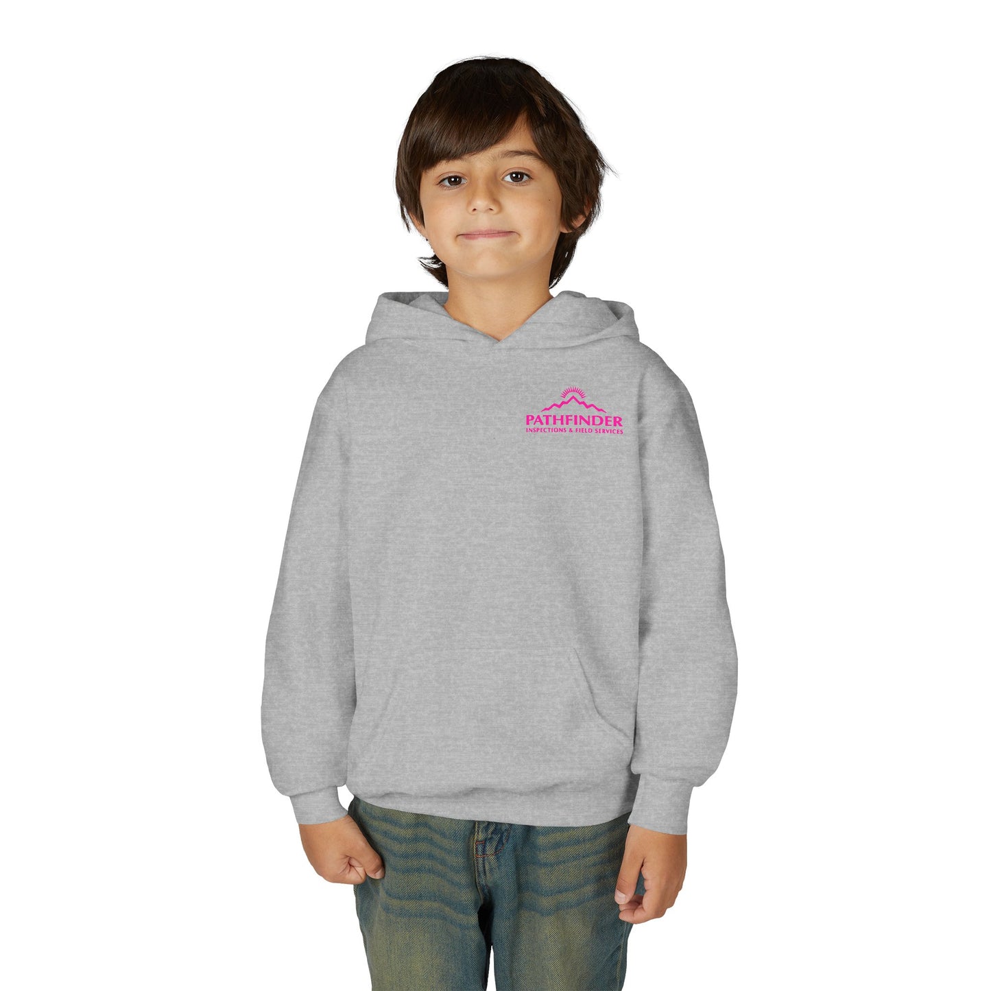 Youth Hoodie - 'American Girl, American Soil' Pink Ribbon Patriotic Skull Breast Cancer Awareness