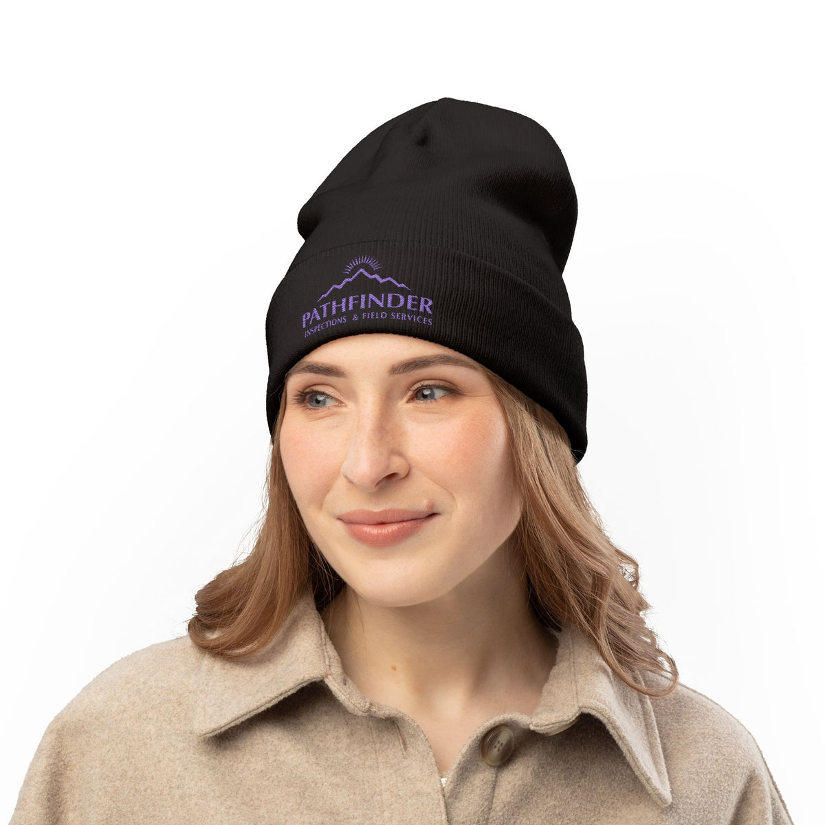 Pathfinder Embroidered Knit Beanie — Outdoor Workwear Cold-Weather Hat