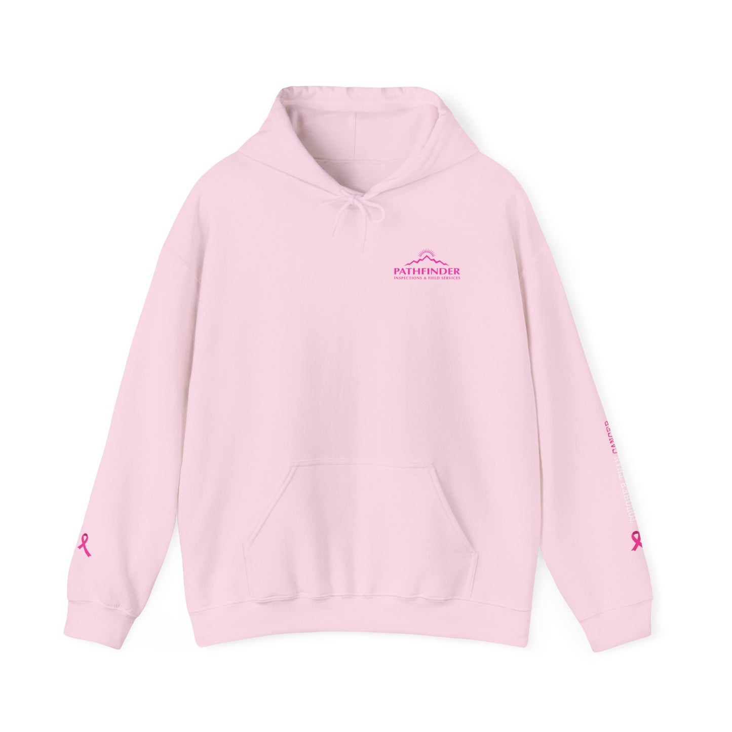 Breast Cancer Awareness Punisher Hoodie — American Flag Ribbon Support Sweatshirt