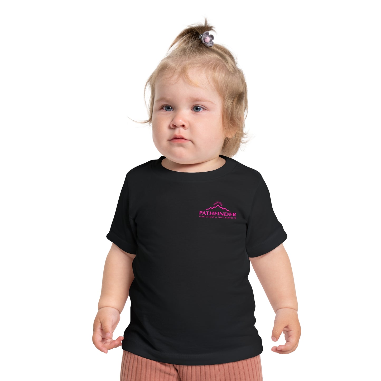 Baby T-Shirt — Pink Ribbon Punisher Skull "American Oil on American Soil"