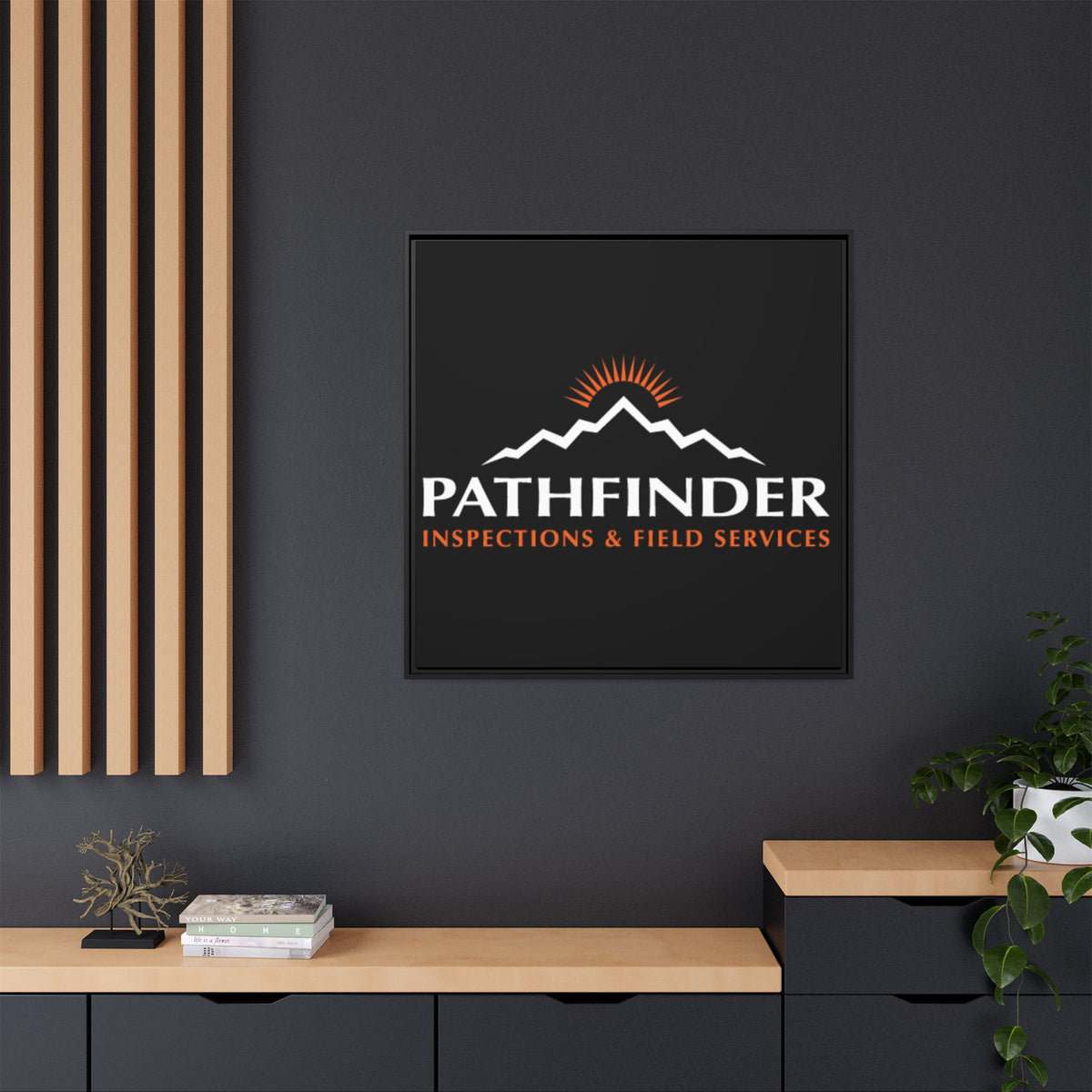 Pathfinder Inspections & Field Services Framed Canvas Wall Art