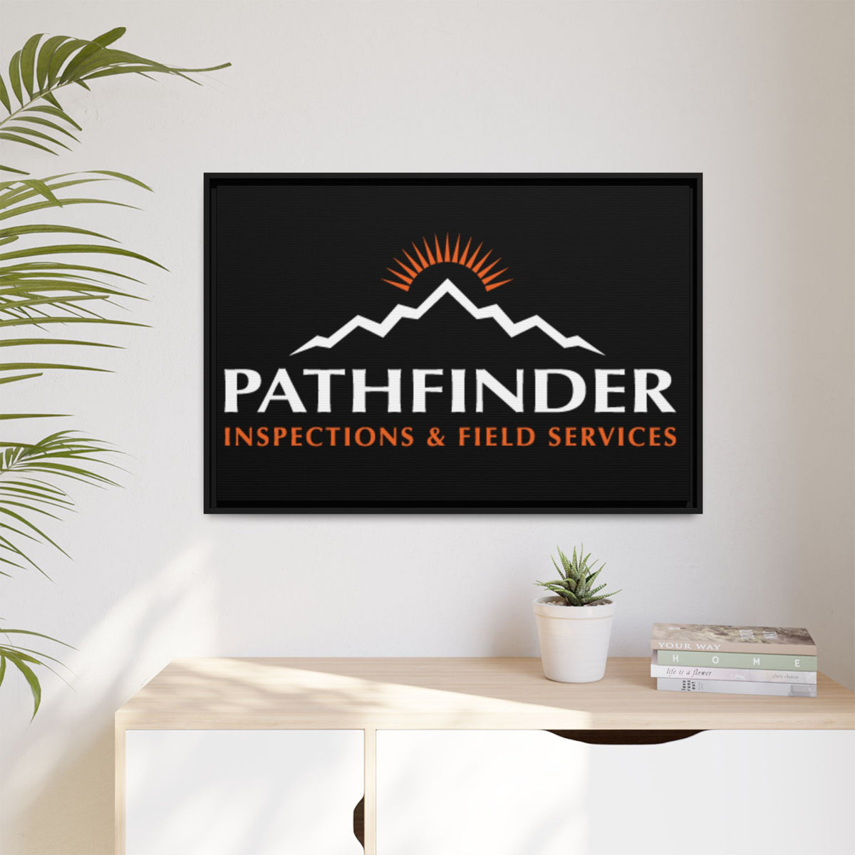 Pathfinder Inspections & Field Services Framed Canvas Wall Art