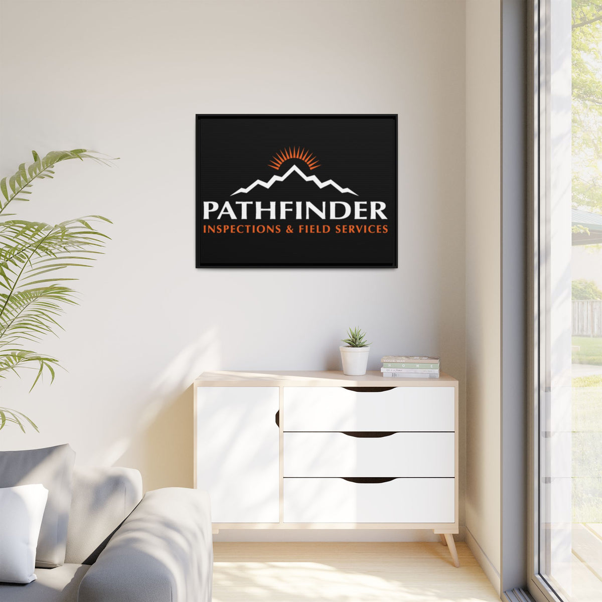Pathfinder Inspections & Field Services Framed Canvas Wall Art