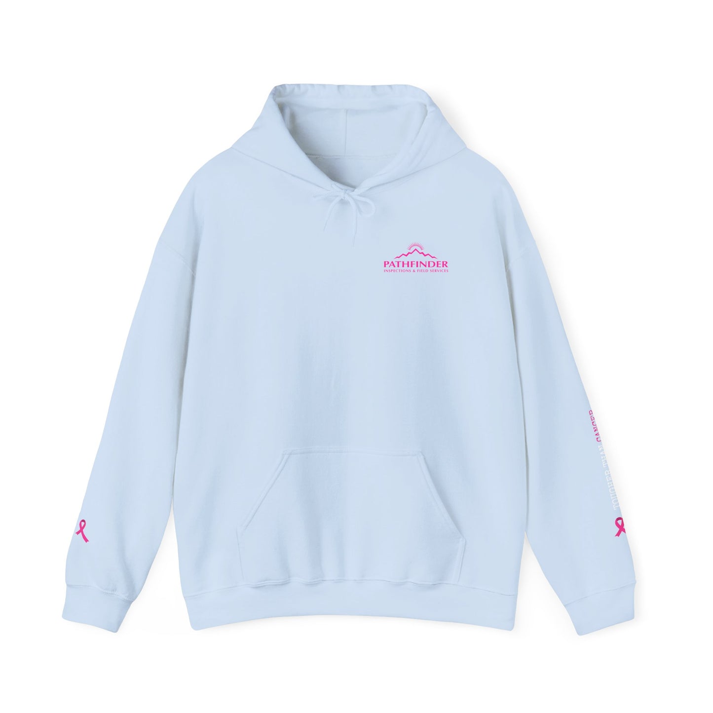 Breast Cancer Awareness Punisher Hoodie — American Flag Ribbon Support Sweatshirt