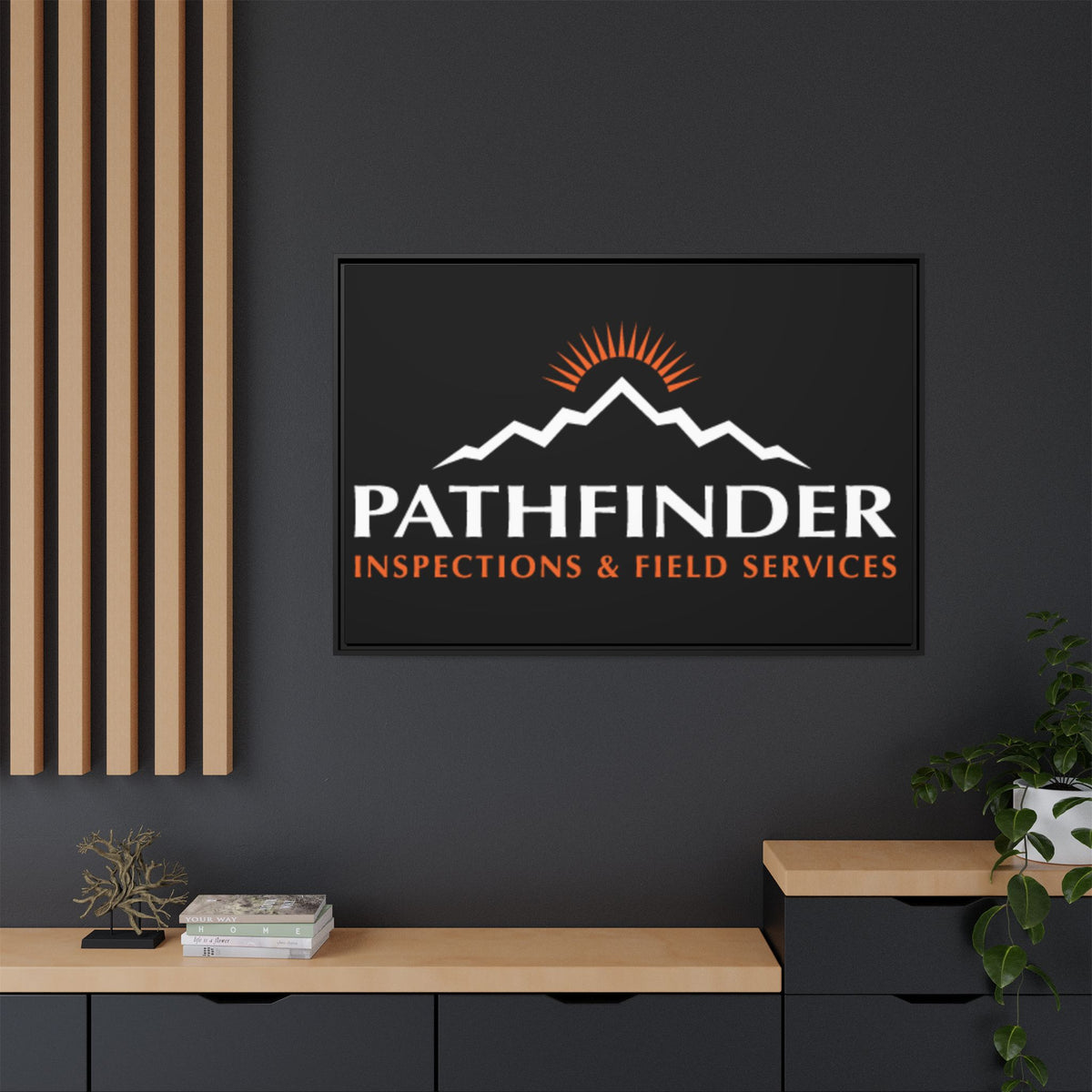 Pathfinder Inspections & Field Services Framed Canvas Wall Art