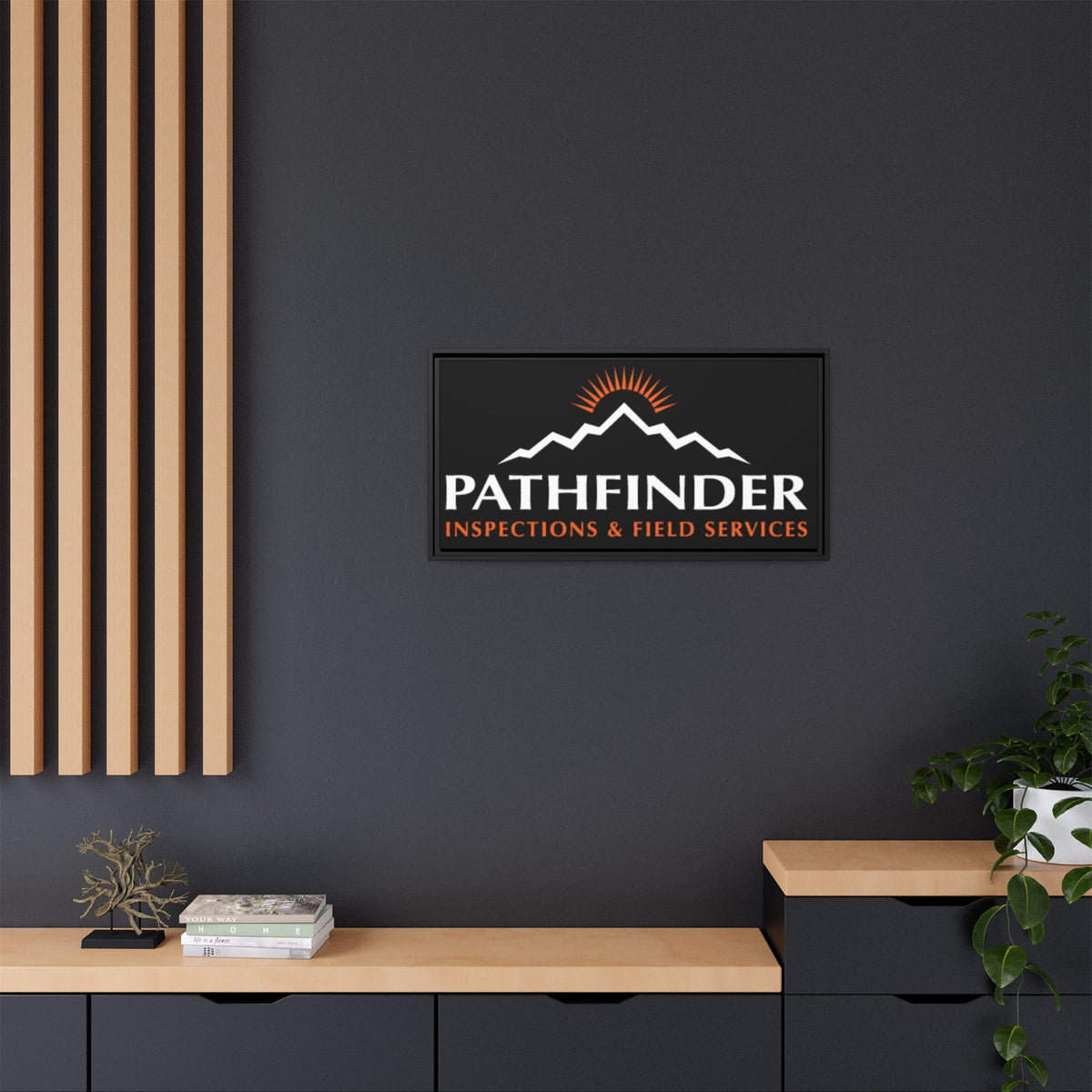 Pathfinder Inspections & Field Services Framed Canvas Wall Art