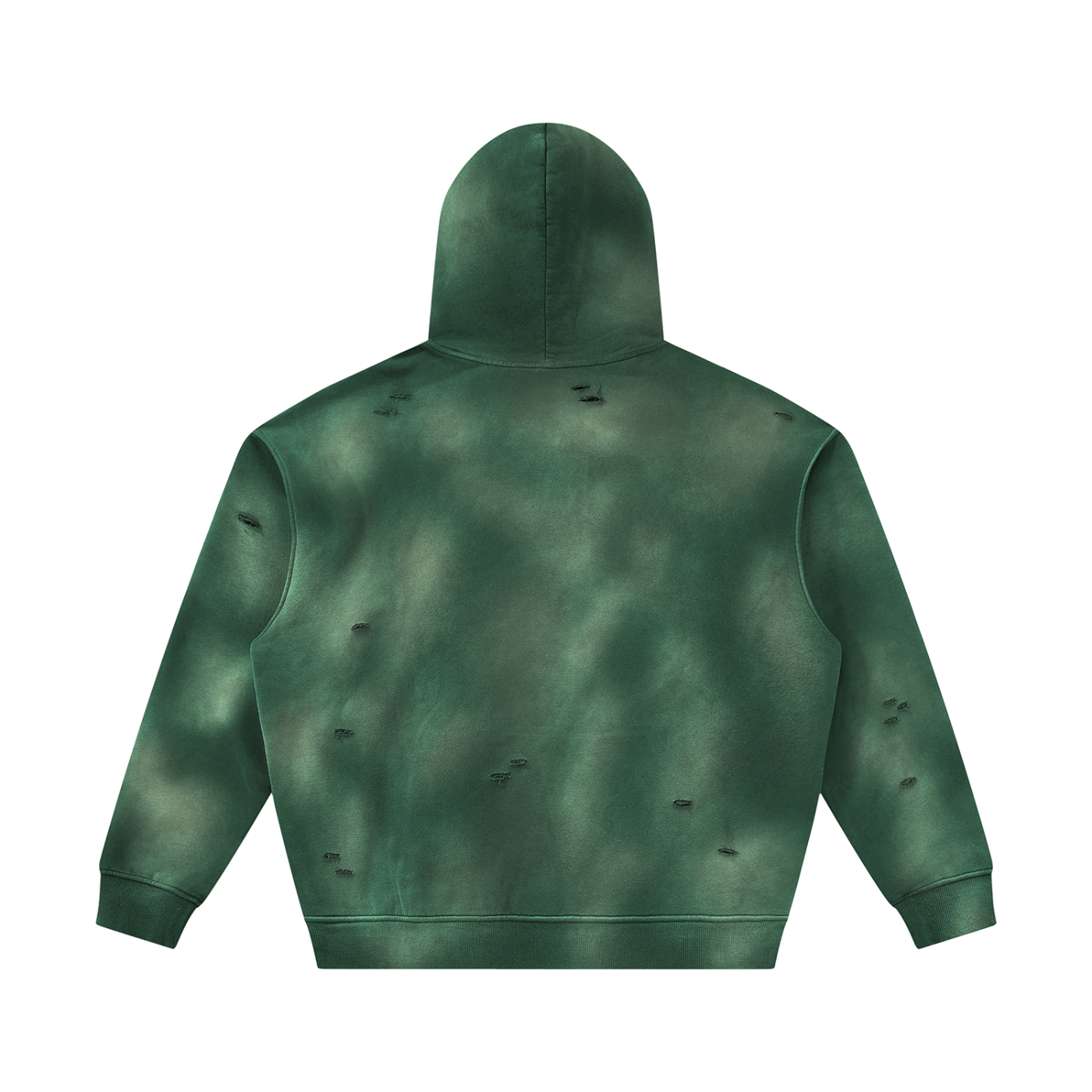 Unisex Sunfade Frayed Fleece Hoodie