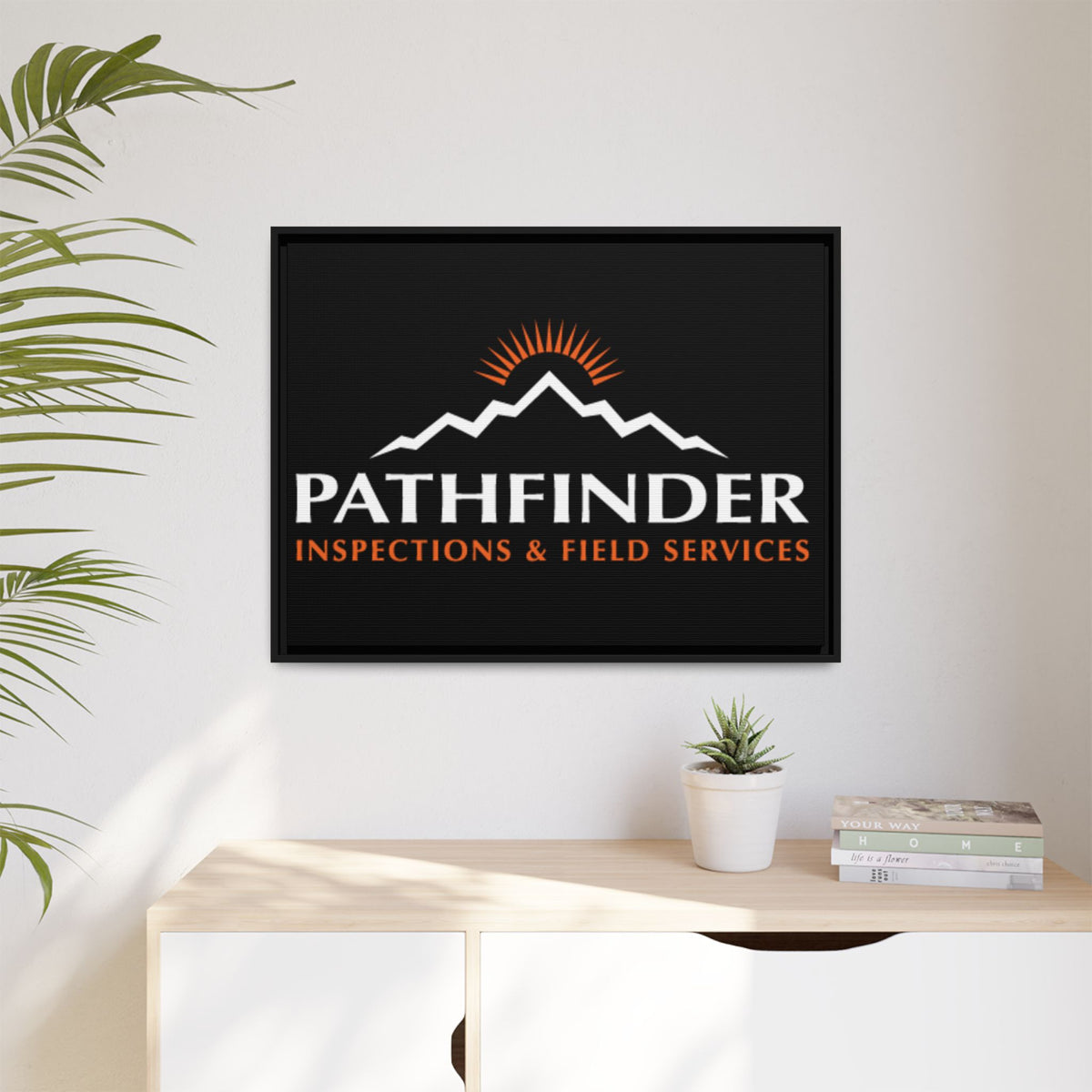 Pathfinder Inspections & Field Services Framed Canvas Wall Art