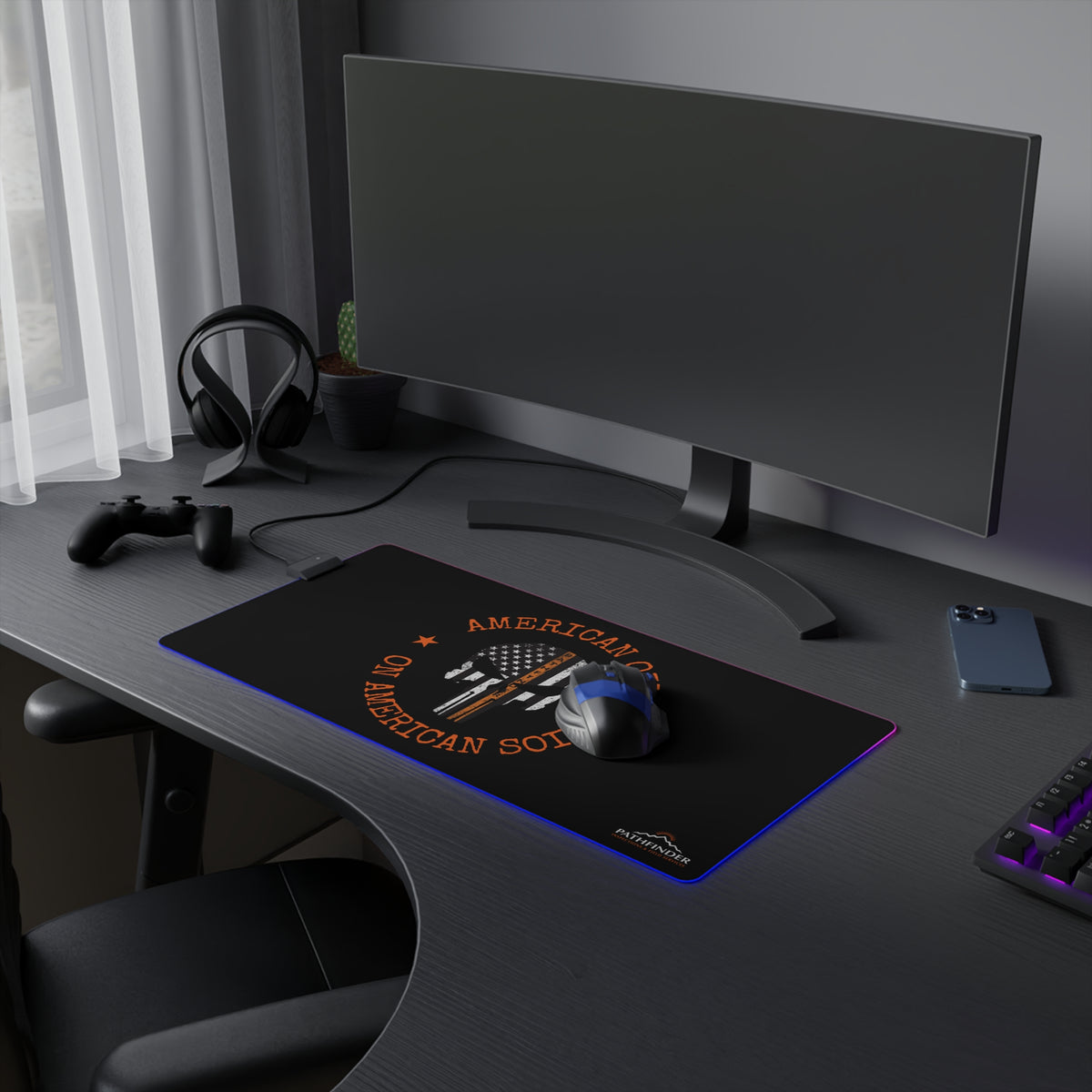 Pathfinder LED Gaming Mouse Pad RGB Desk Mat