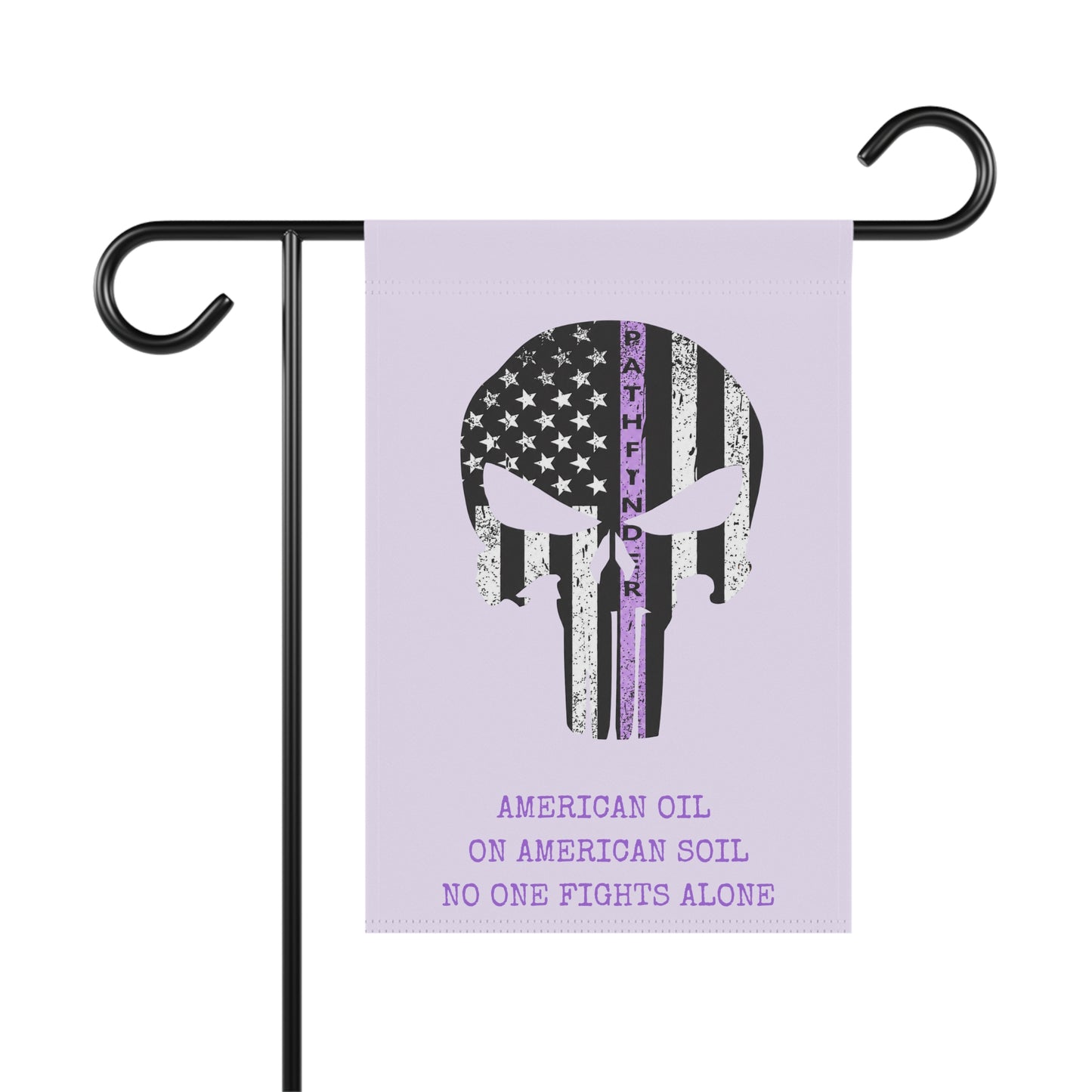 Garden Flag: Cancer Fundraiser  "American Oil on American Soil, No One Fights Alone"