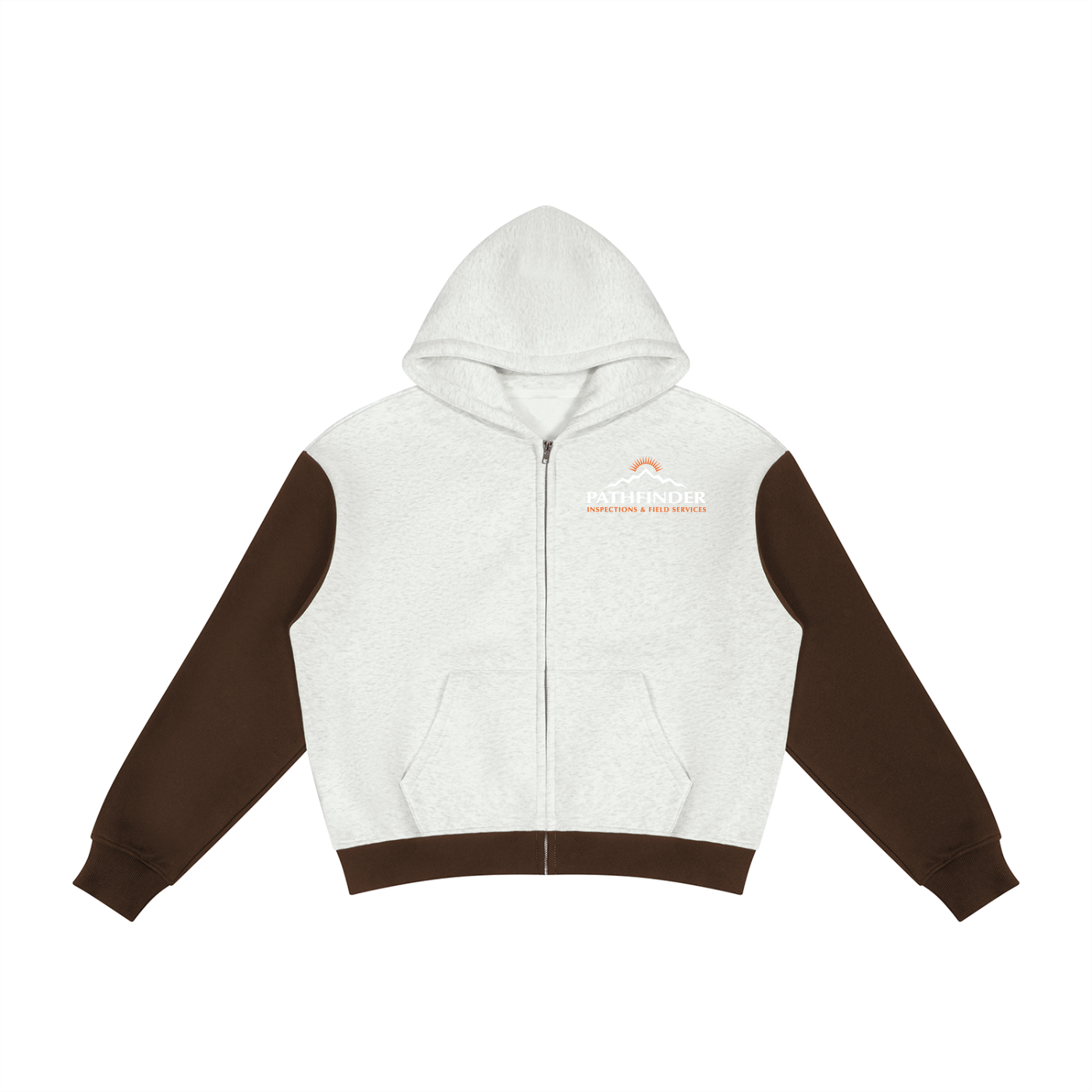 Unisex Color Block Fleece Full Zip Hoodie